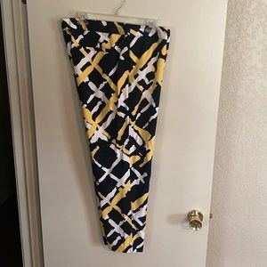 Black & yellow ankle pant